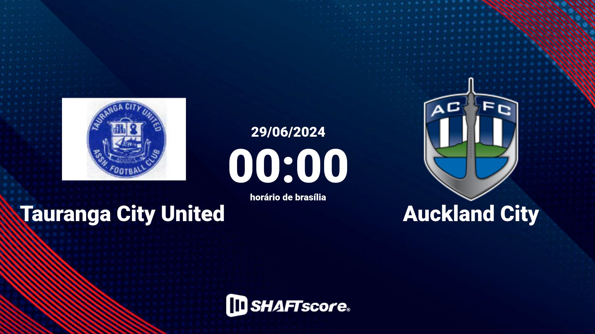 Estatísticas do jogo Tauranga City United vs Auckland City 29.06 00:00