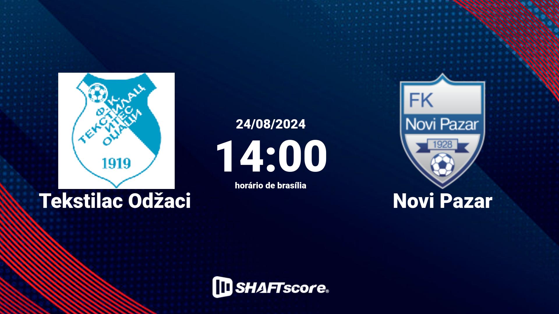 Estatísticas do jogo Tekstilac Odžaci vs Novi Pazar 24.08 14:00