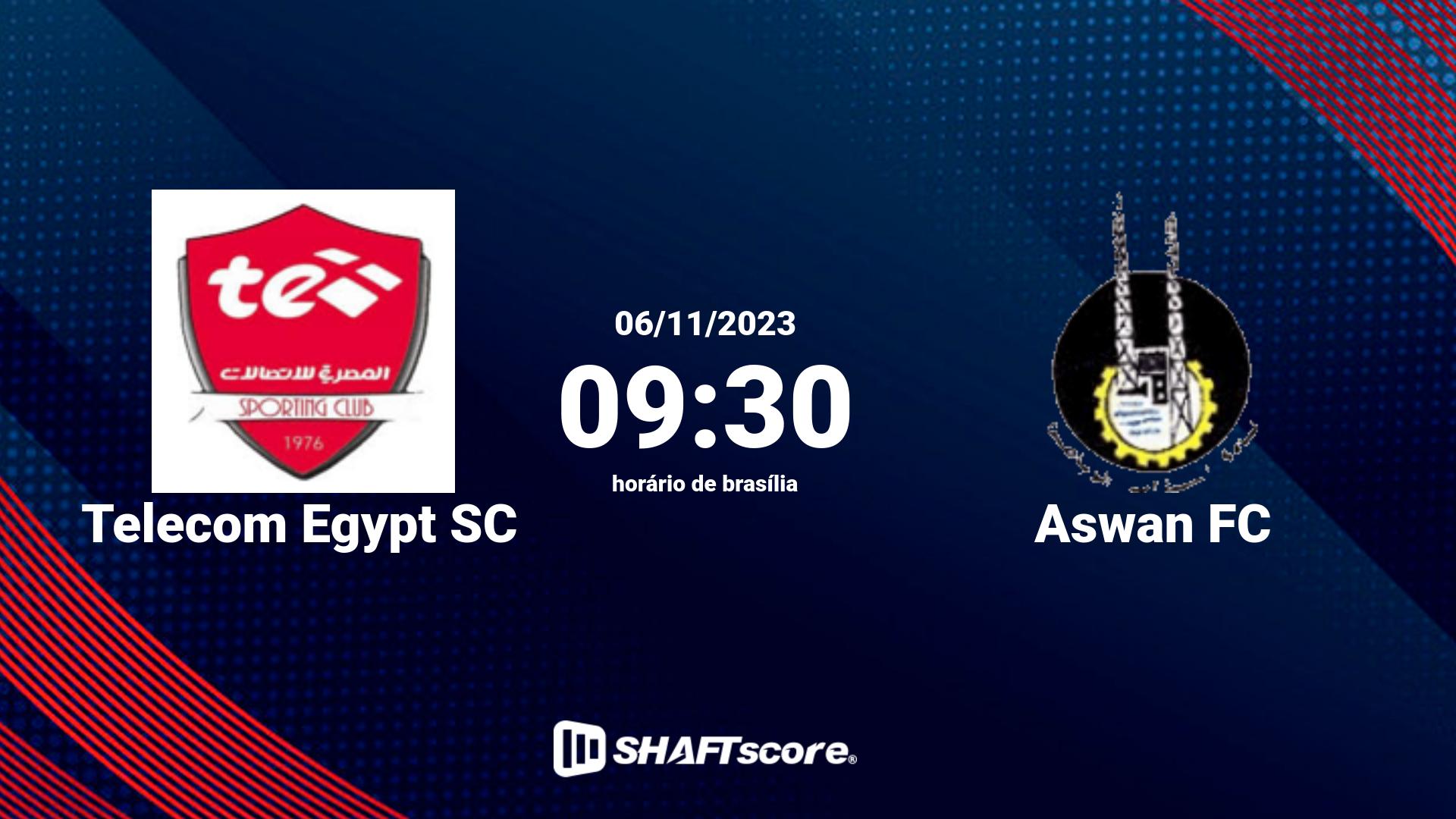 Estatísticas do jogo Telecom Egypt SC vs Aswan FC 06.11 09:30