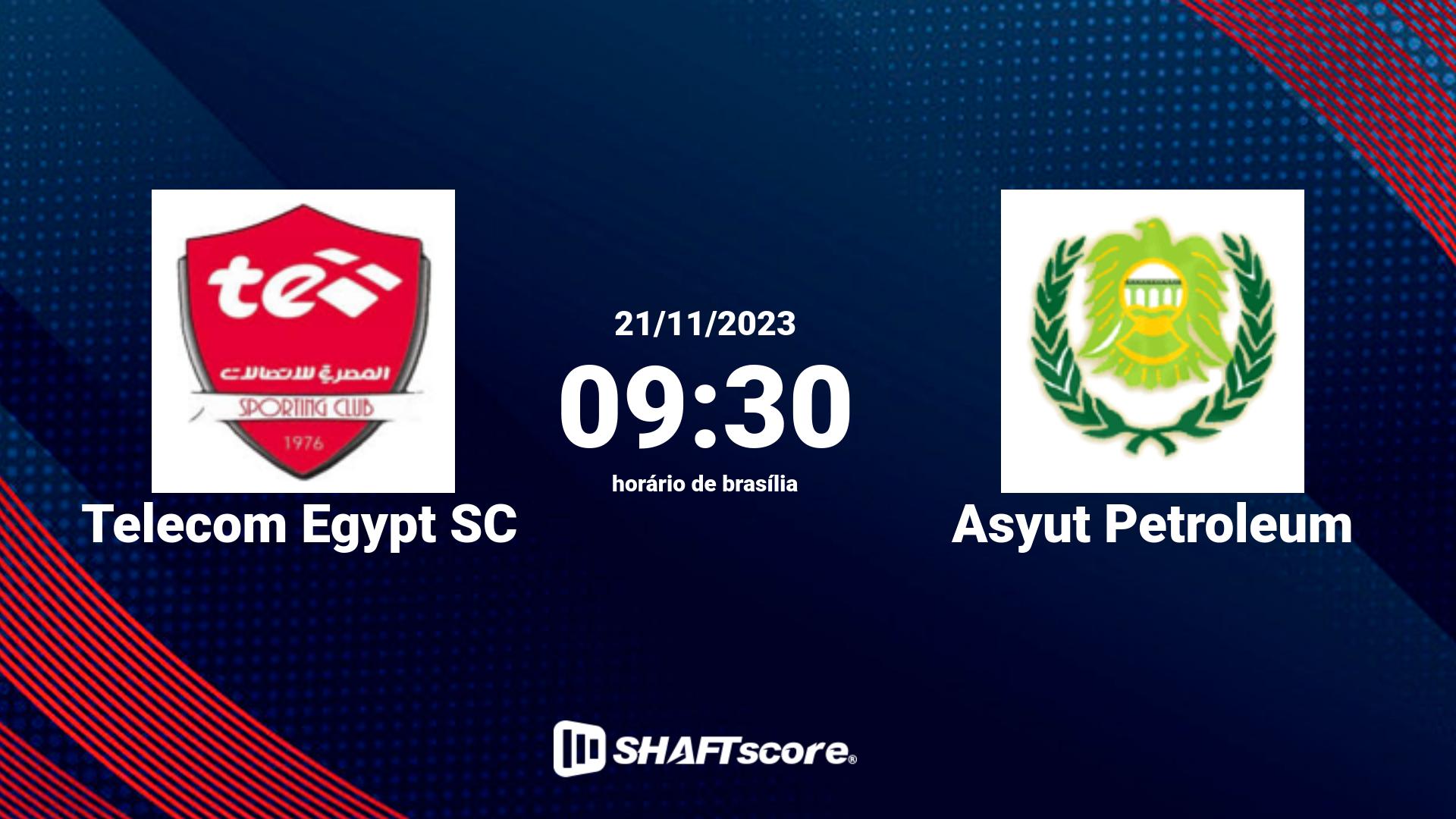 Estatísticas do jogo Telecom Egypt SC vs Asyut Petroleum 21.11 09:30