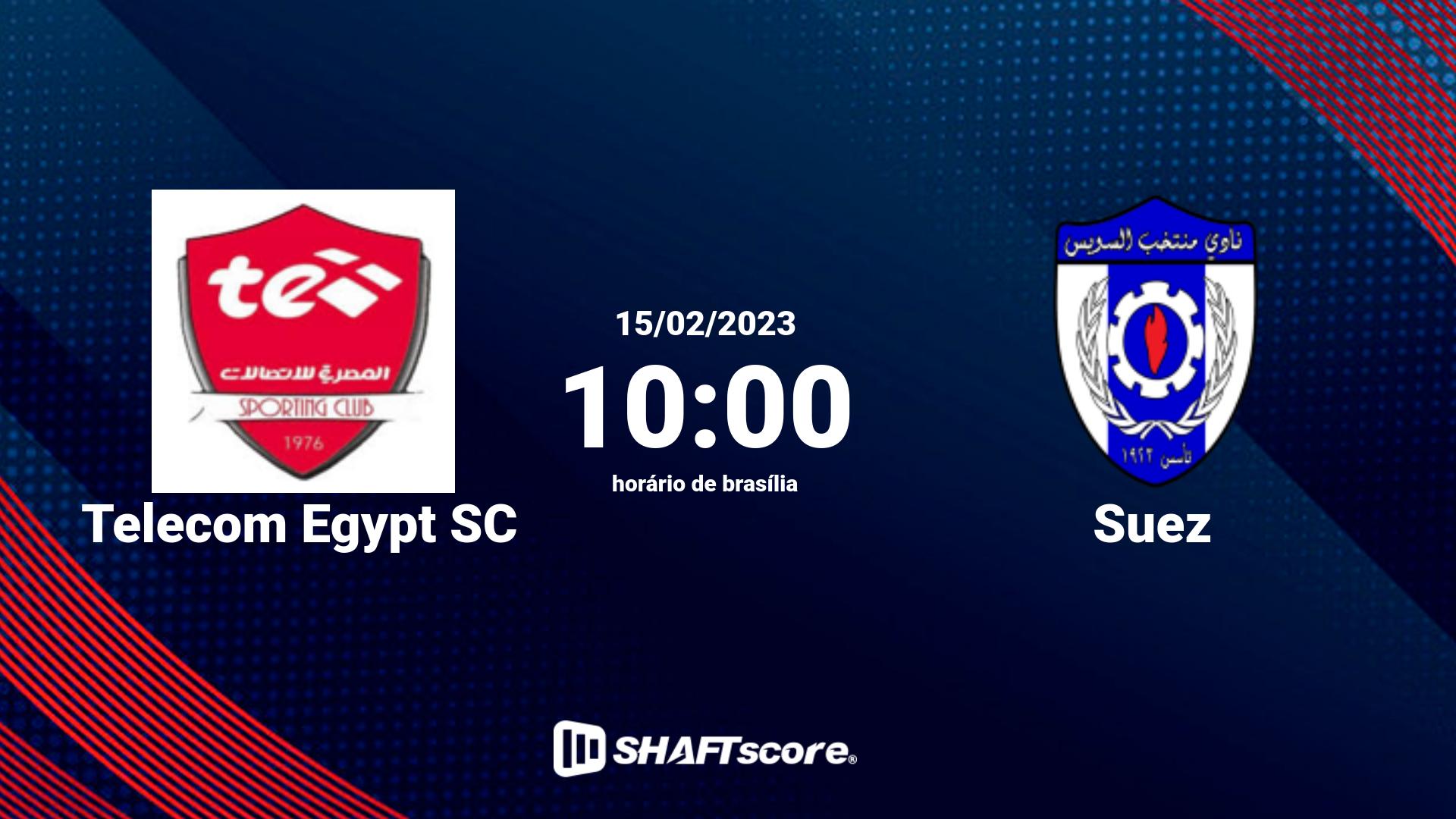 Estatísticas do jogo Telecom Egypt SC vs Suez 15.02 10:00