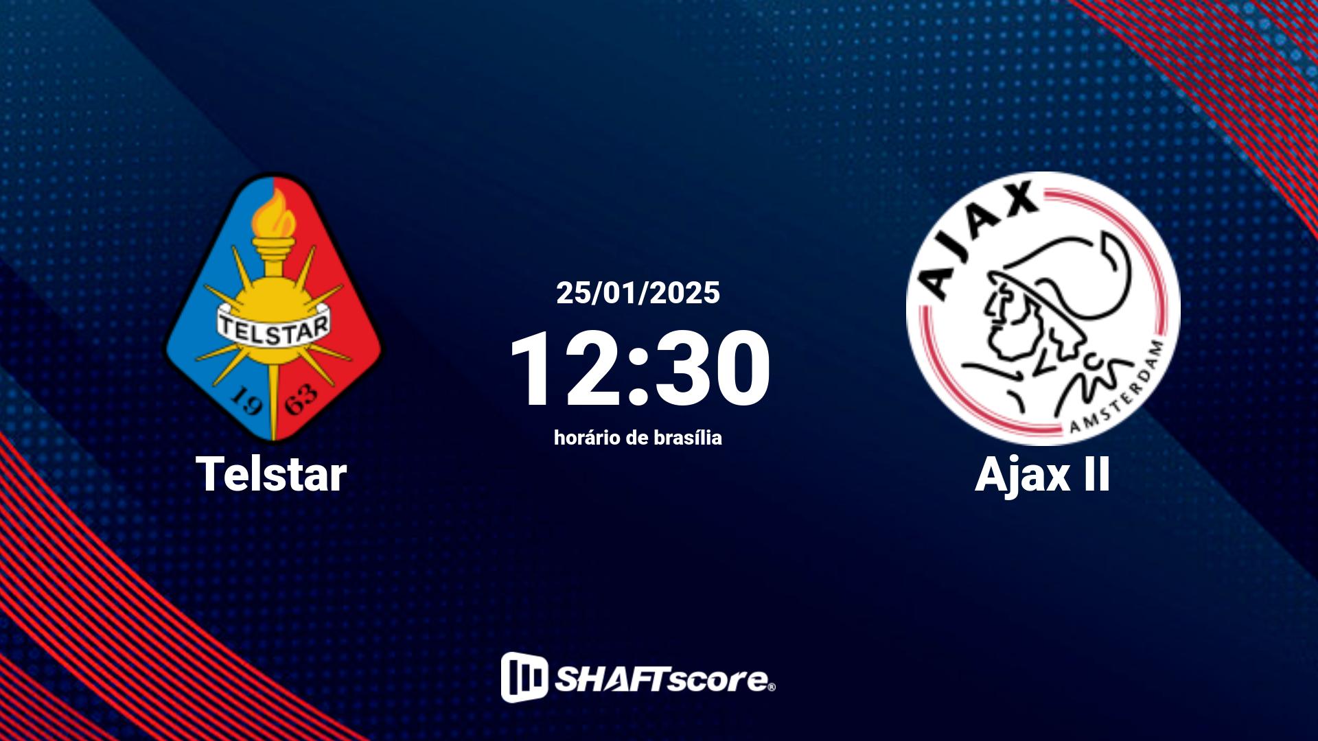 Estatísticas do jogo Telstar vs Ajax II 25.01 12:30