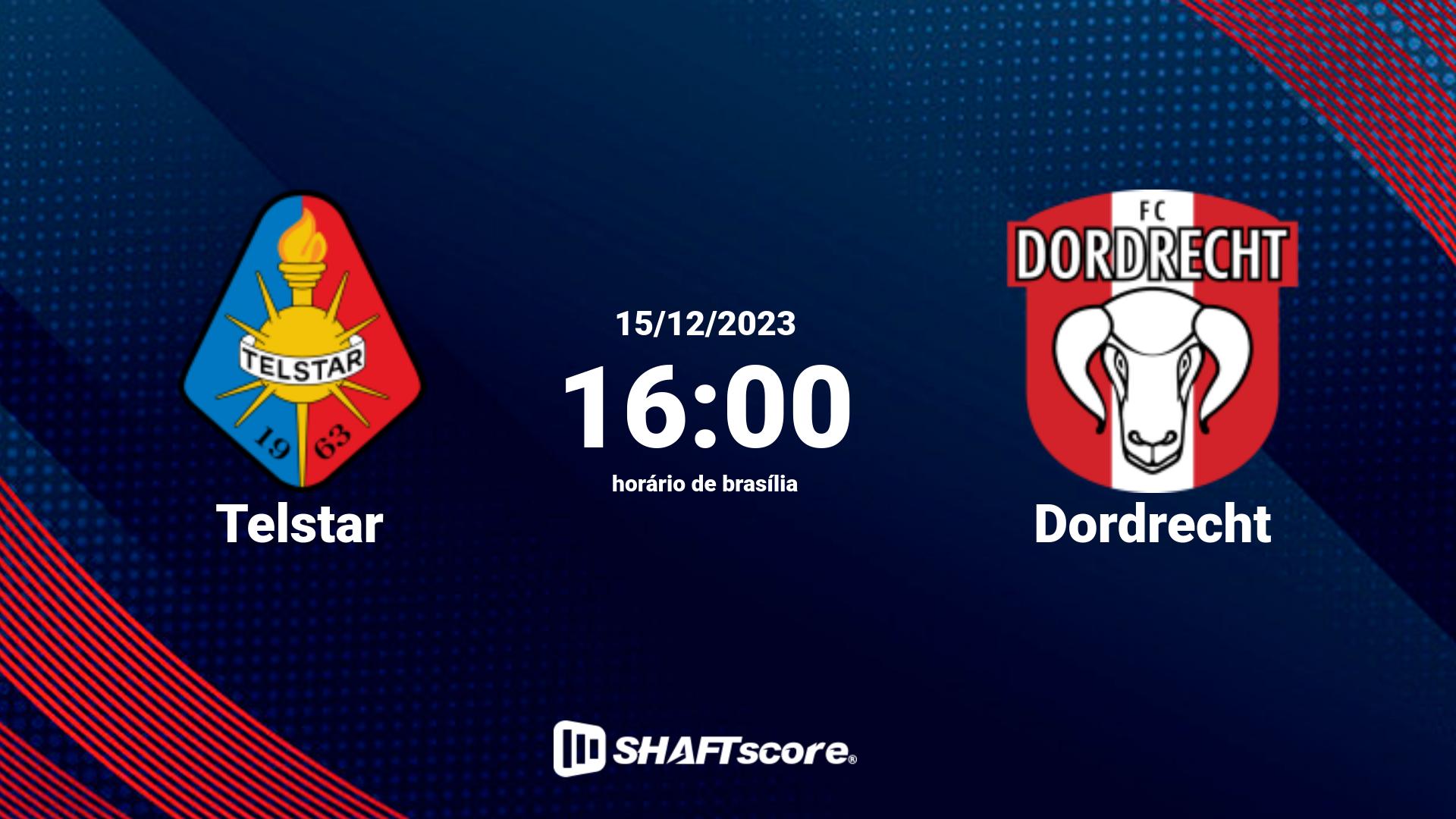 Estatísticas do jogo Telstar vs Dordrecht 15.12 16:00