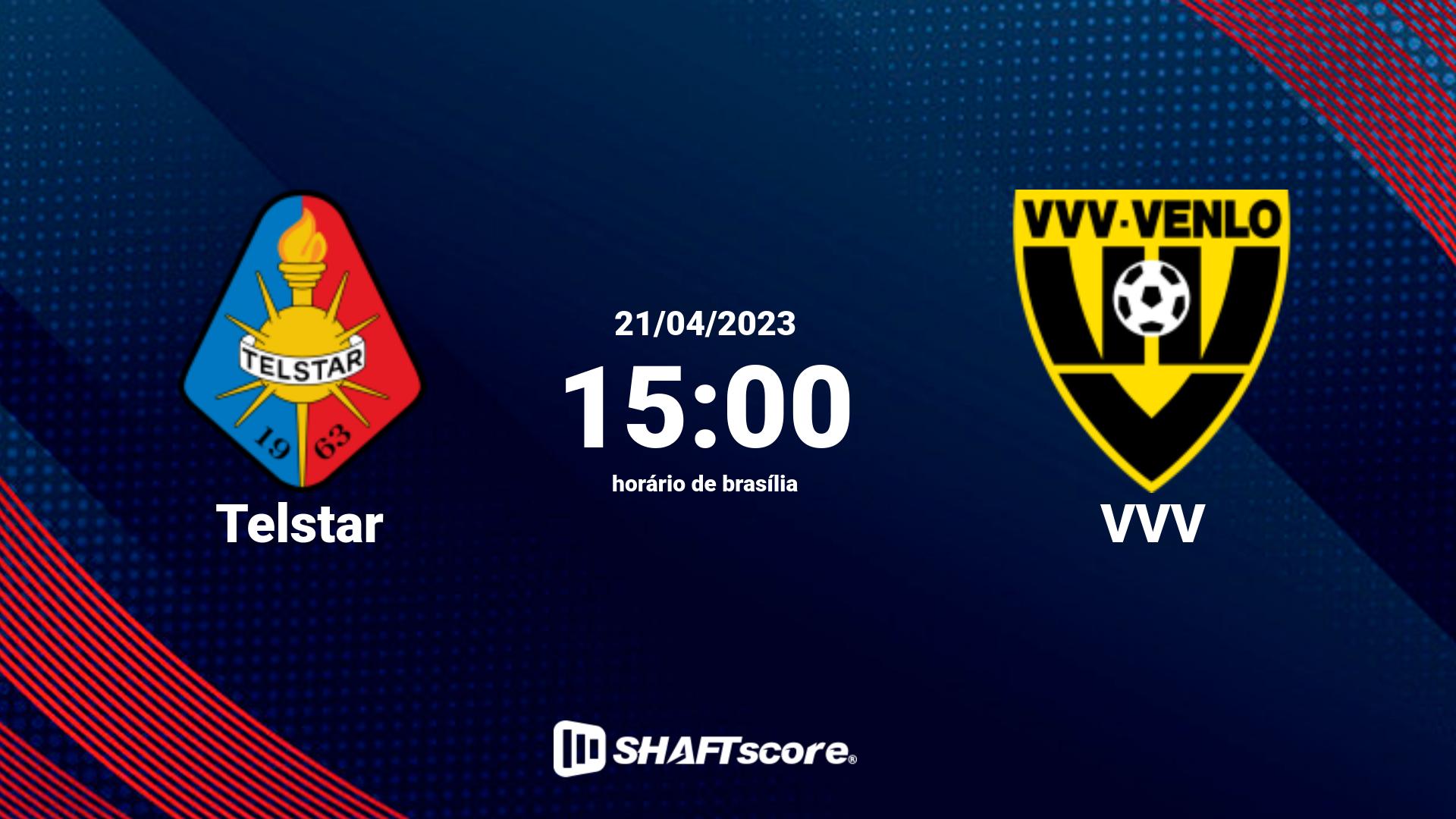 Estatísticas do jogo Telstar vs VVV 21.04 15:00