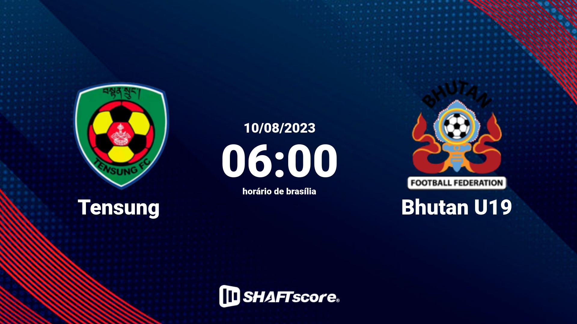 Estatísticas do jogo Tensung vs Bhutan U19 10.08 06:00