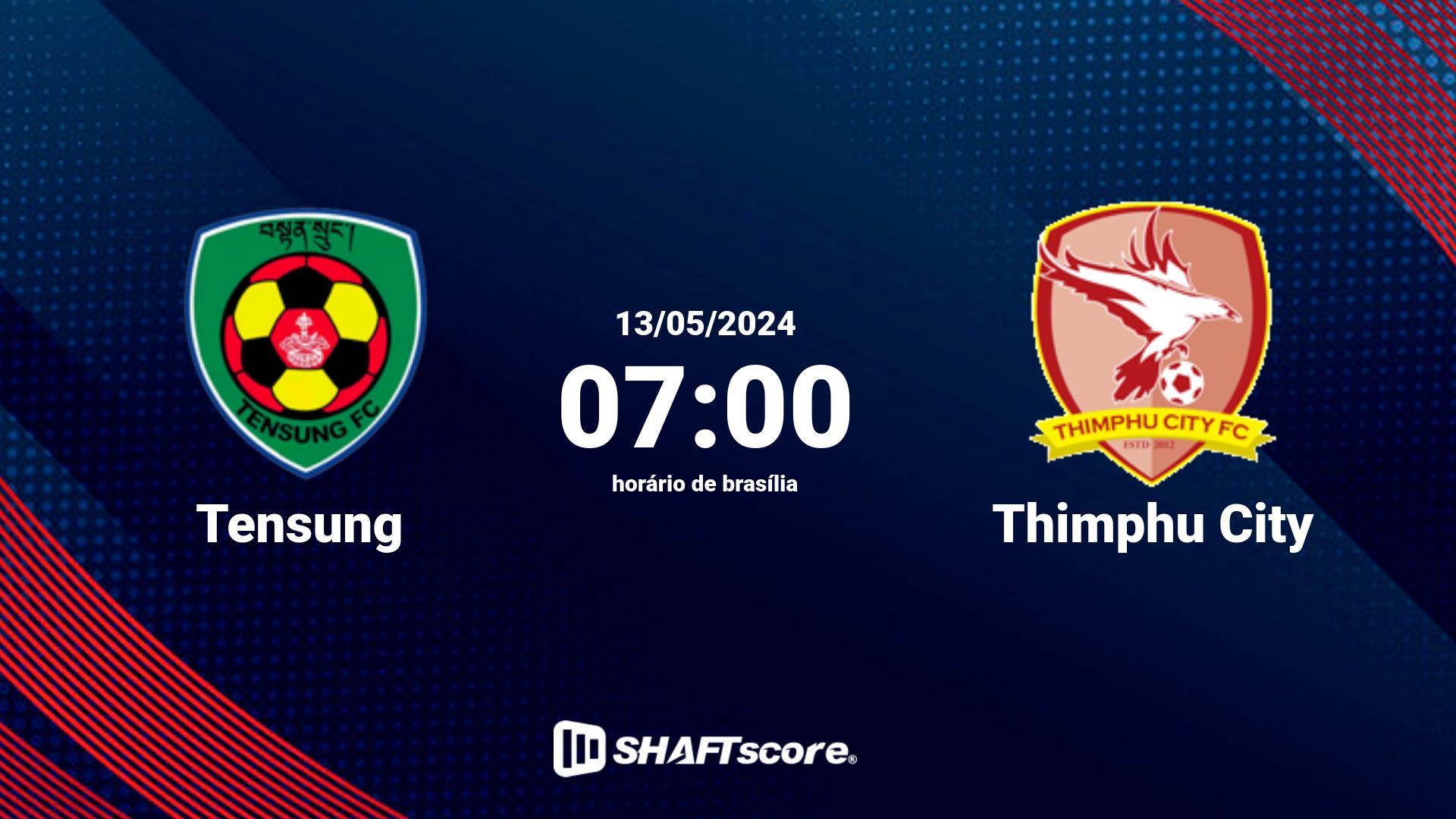 Estatísticas do jogo Tensung vs Thimphu City 13.05 07:00