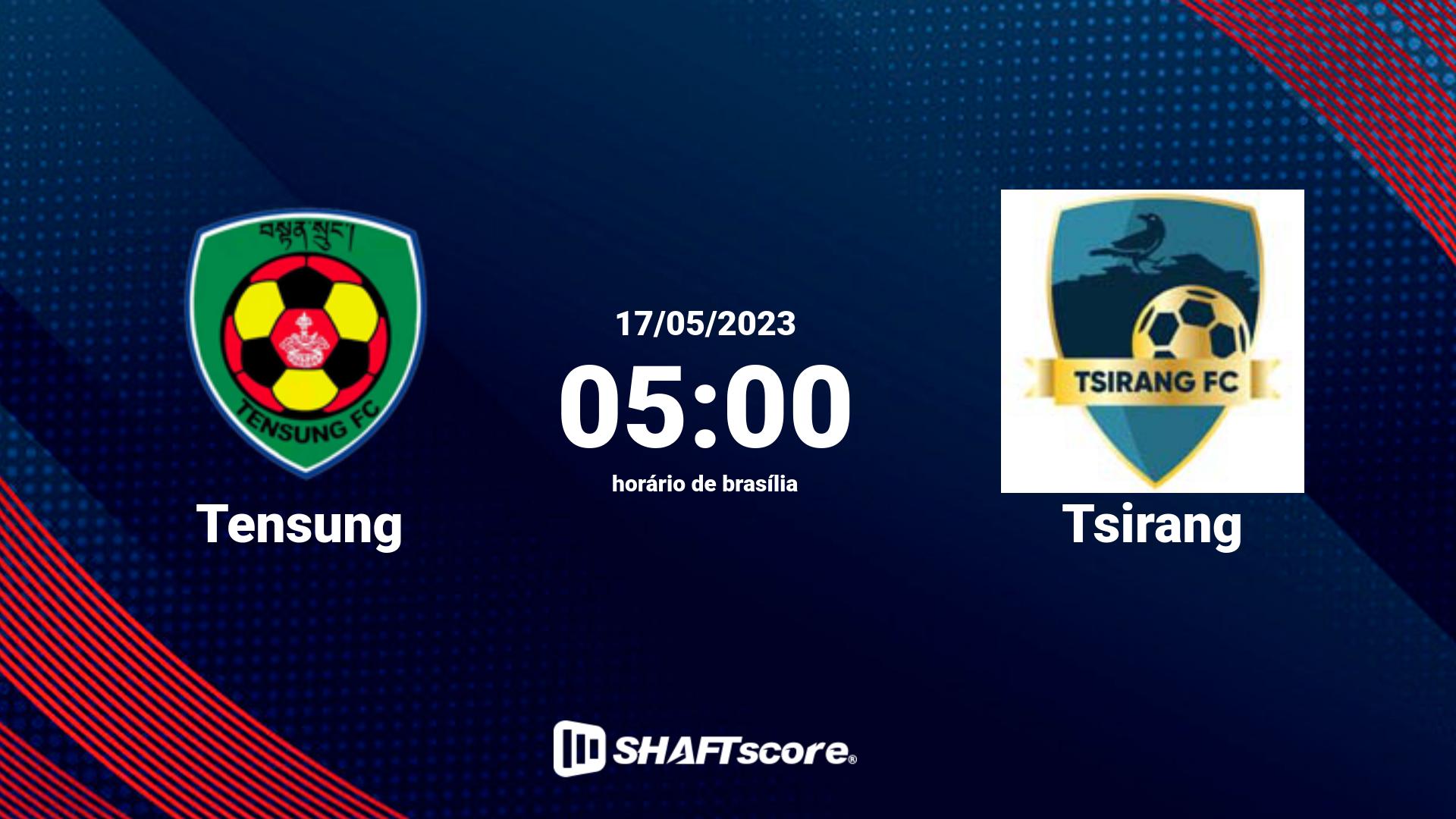 Estatísticas do jogo Tensung vs Tsirang 17.05 05:00