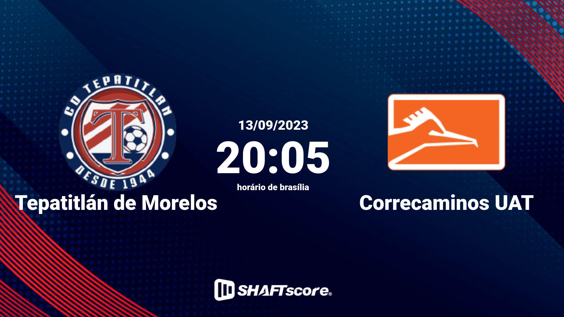 Estatísticas do jogo Tepatitlán de Morelos vs Correcaminos UAT 13.09 20:05