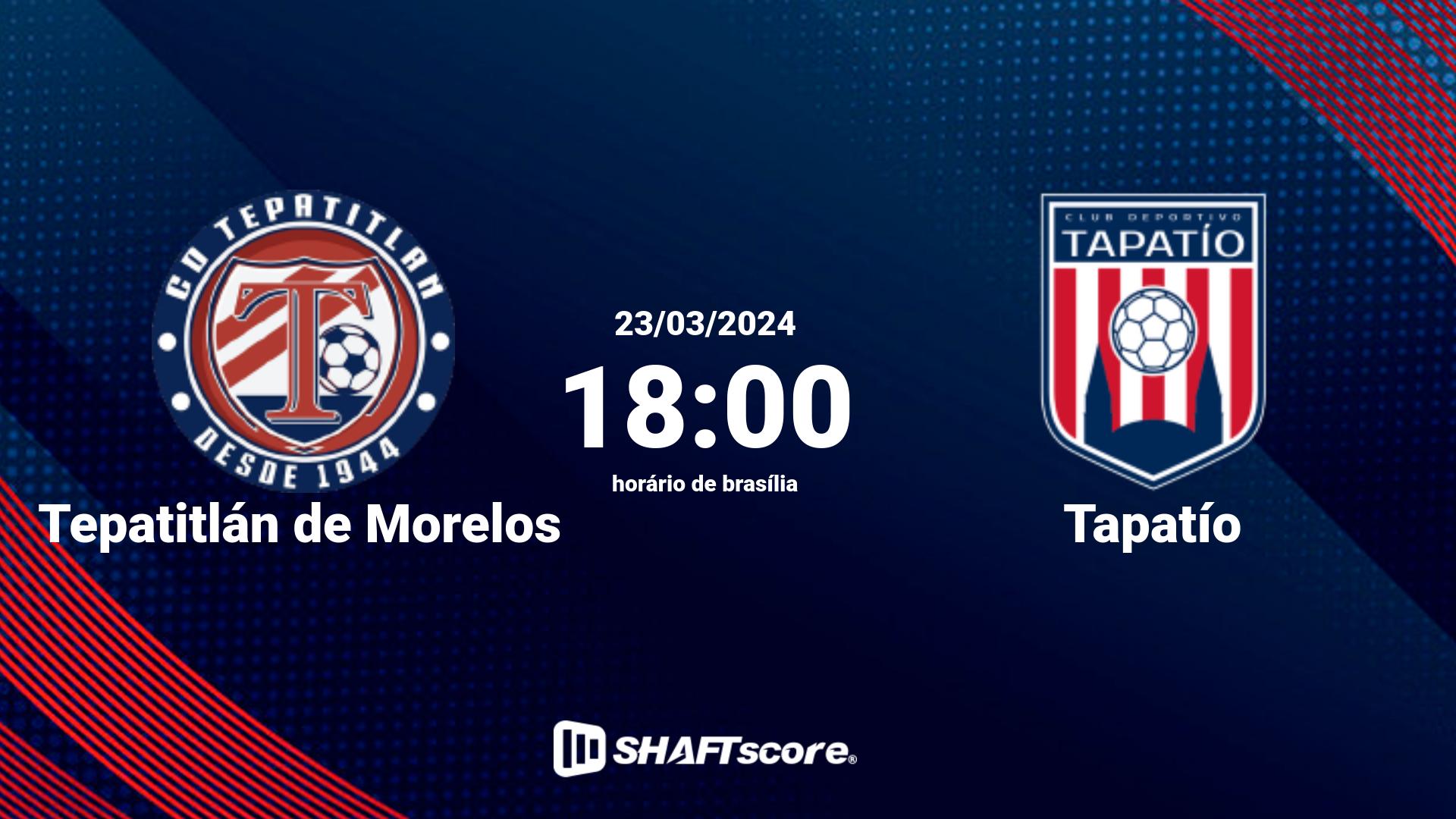 Estatísticas do jogo Tepatitlán de Morelos vs Tapatío 23.03 18:00