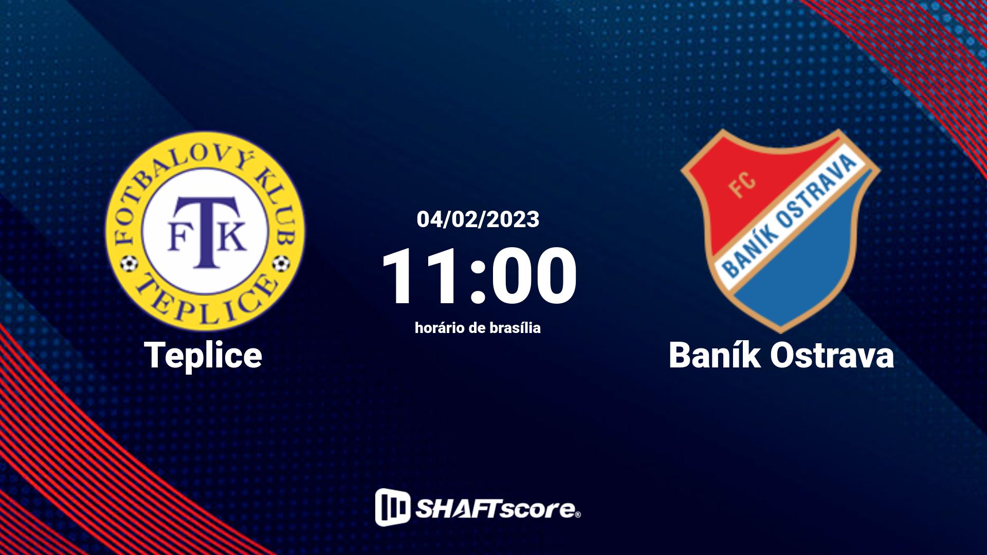 Estatísticas do jogo Teplice vs Baník Ostrava 04.02 11:00