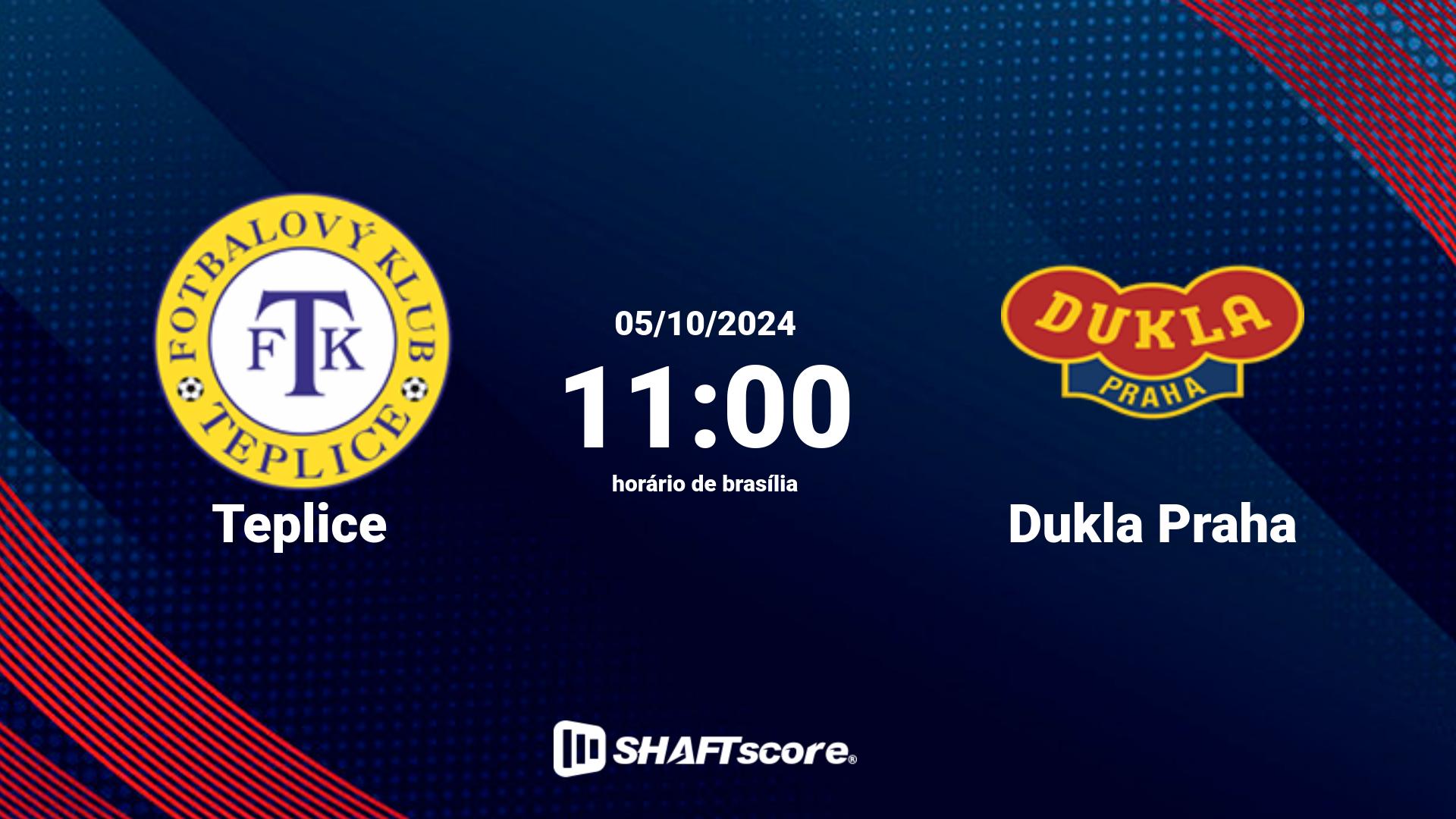 Estatísticas do jogo Teplice vs Dukla Praha 05.10 11:00