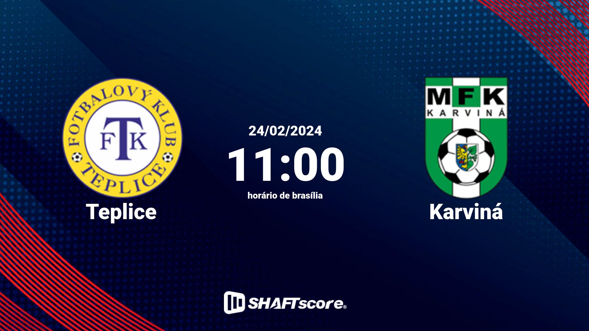 Estatísticas do jogo Teplice vs Karviná 24.02 11:00