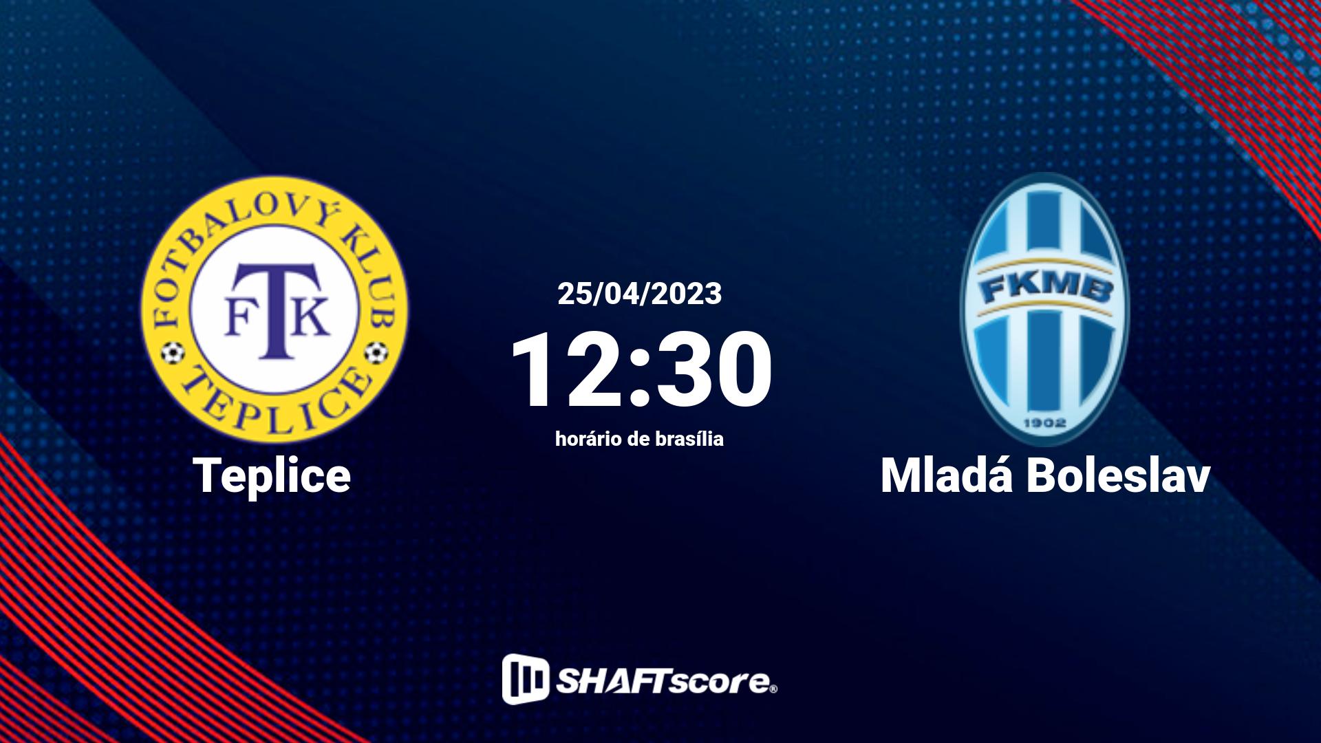 Estatísticas do jogo Teplice vs Mladá Boleslav 25.04 12:30