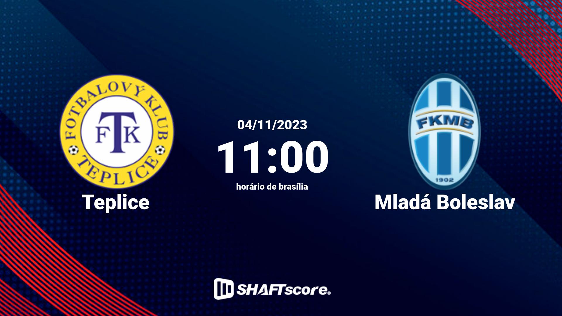 Estatísticas do jogo Teplice vs Mladá Boleslav 04.11 11:00