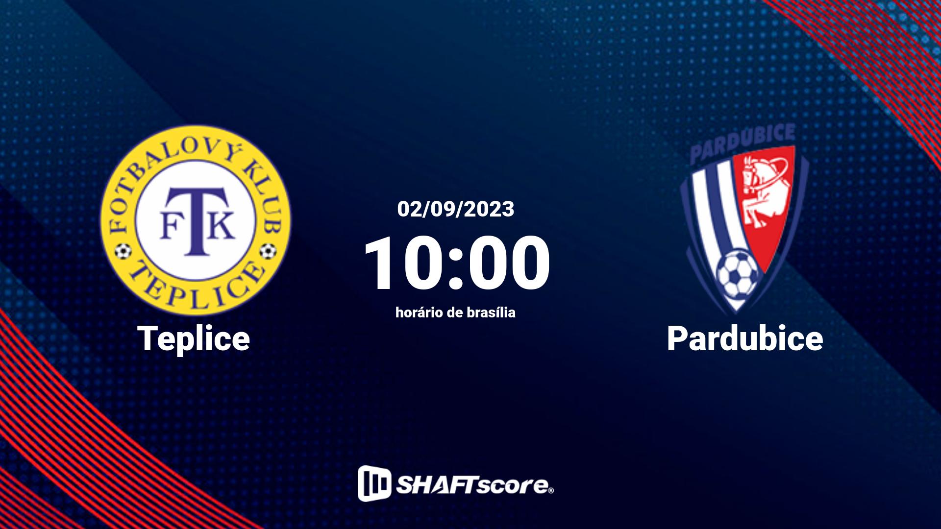 Estatísticas do jogo Teplice vs Pardubice 02.09 10:00