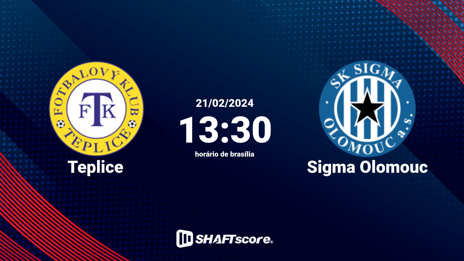 Estatísticas do jogo Teplice vs Sigma Olomouc 21.02 13:30