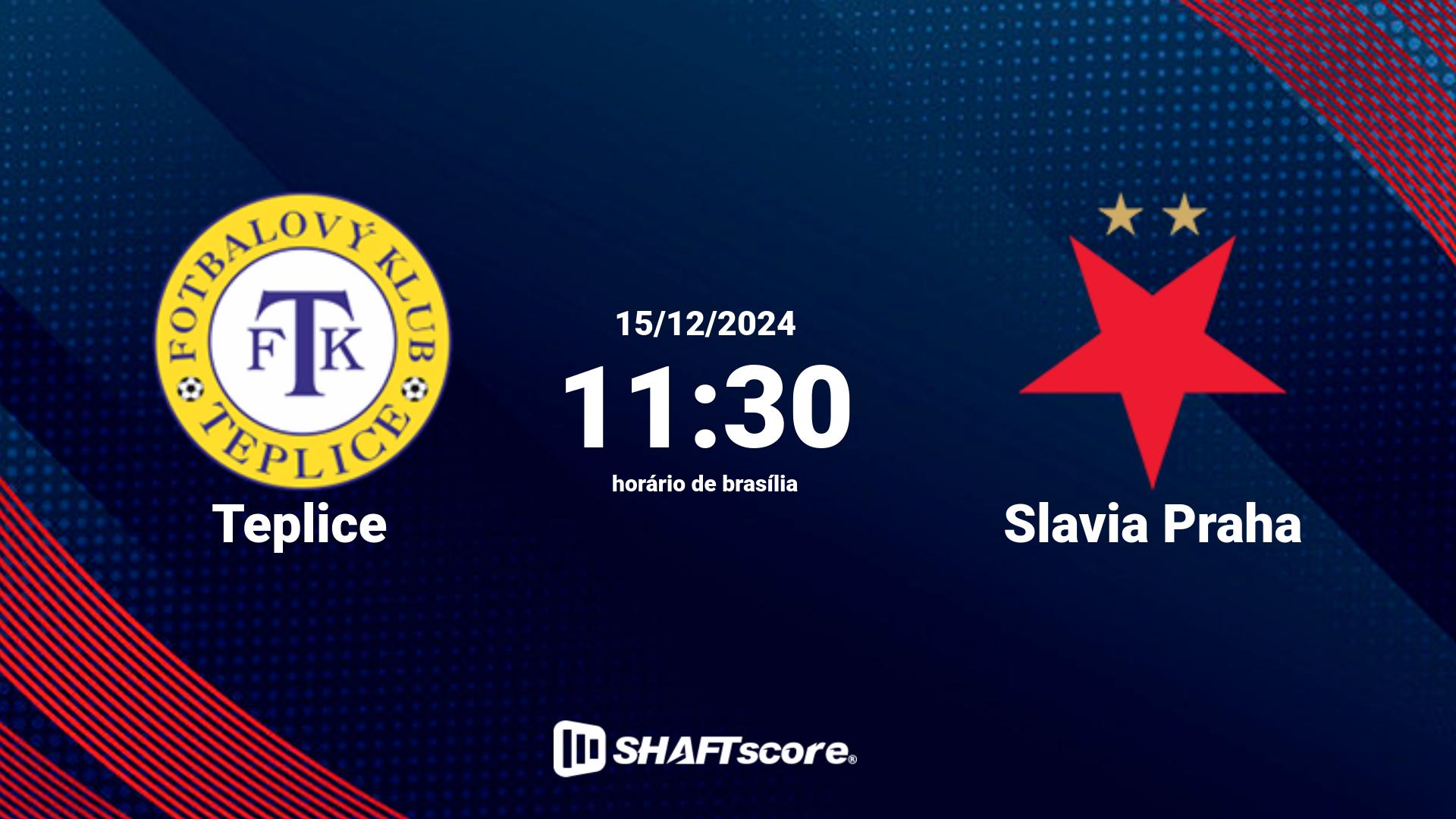 Estatísticas do jogo Teplice vs Slavia Praha 15.12 11:30