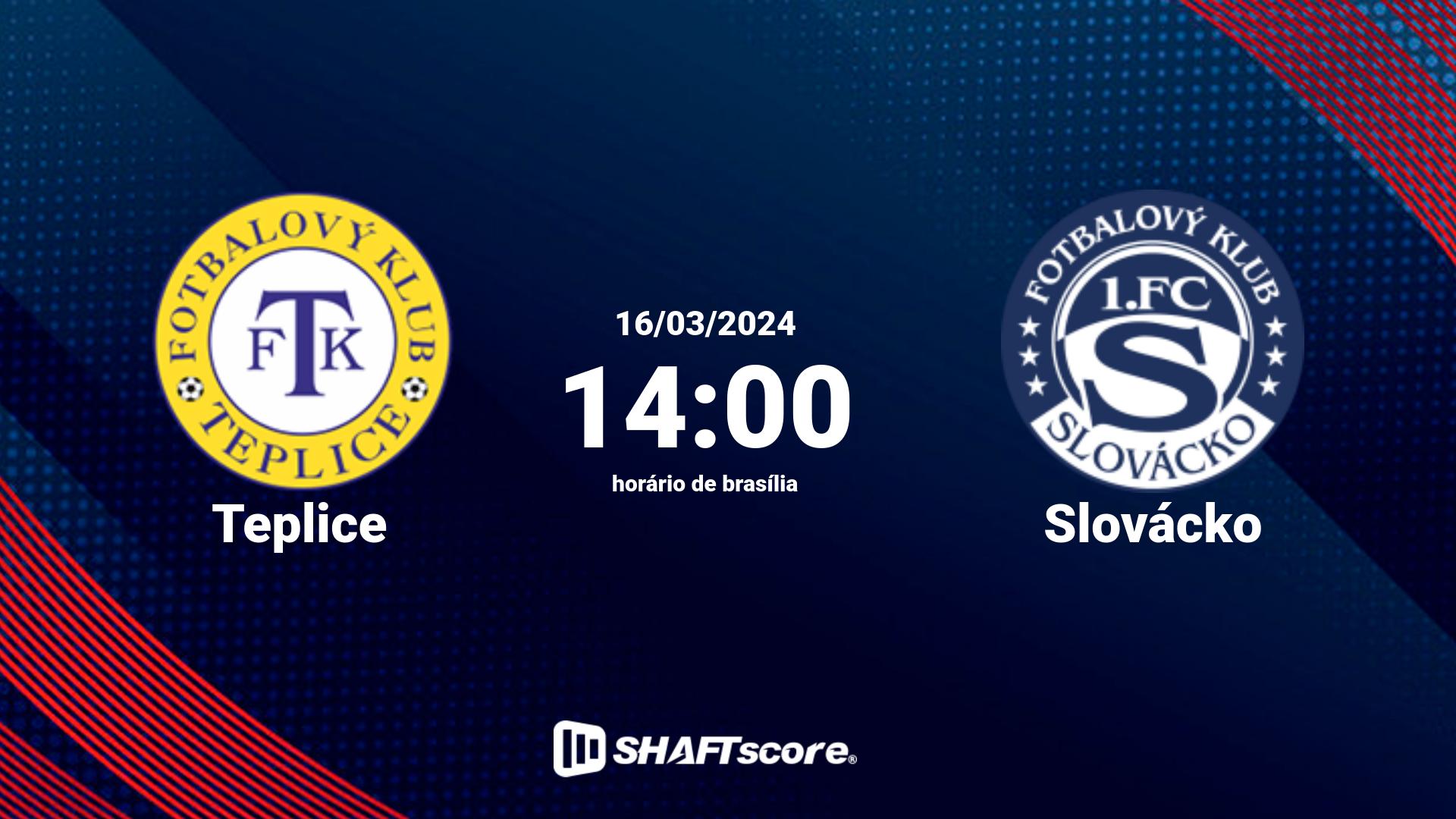 Estatísticas do jogo Teplice vs Slovácko 16.03 14:00