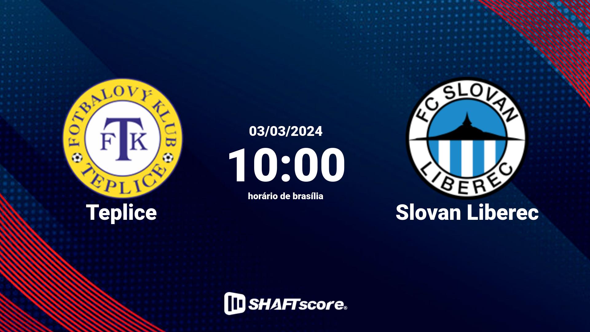 Estatísticas do jogo Teplice vs Slovan Liberec 03.03 10:00