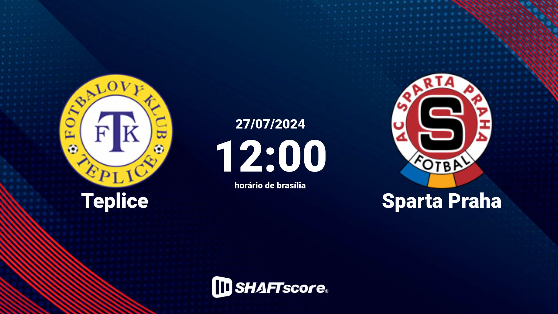 Estatísticas do jogo Teplice vs Sparta Praha 27.07 12:00