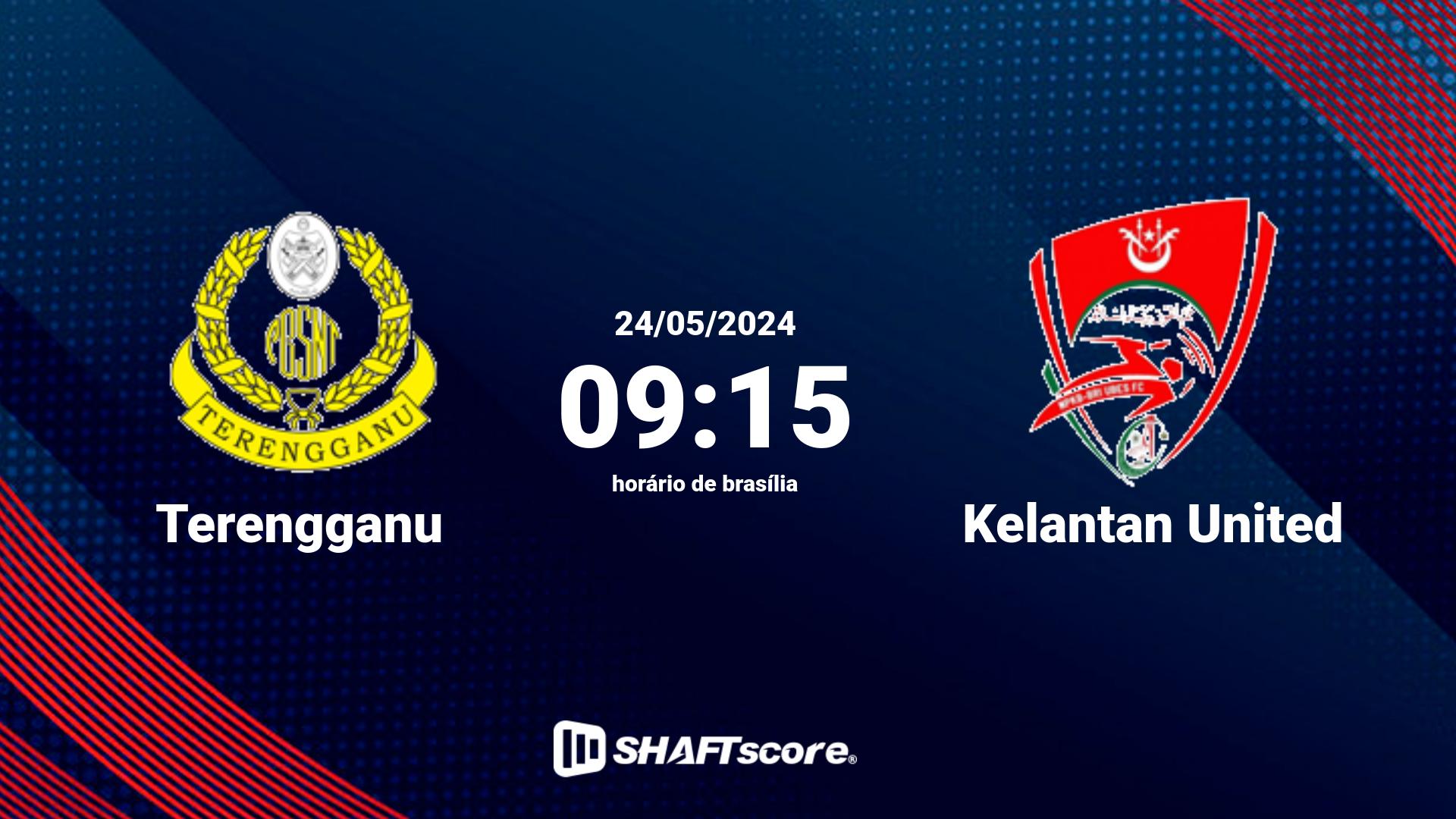 Estatísticas do jogo Terengganu vs Kelantan United 24.05 09:15