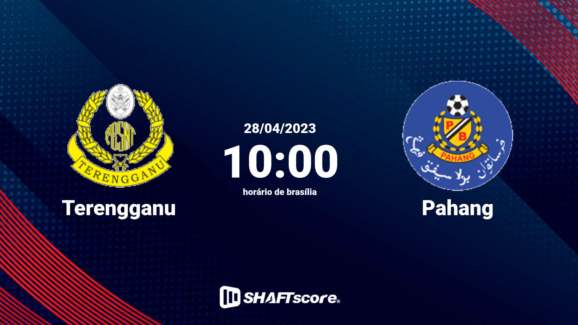 Estatísticas do jogo Terengganu vs Pahang 28.04 10:00