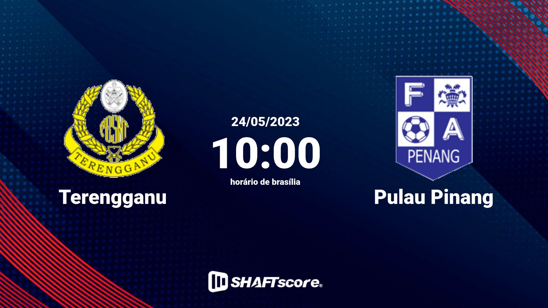 Estatísticas do jogo Terengganu vs Pulau Pinang 24.05 10:00