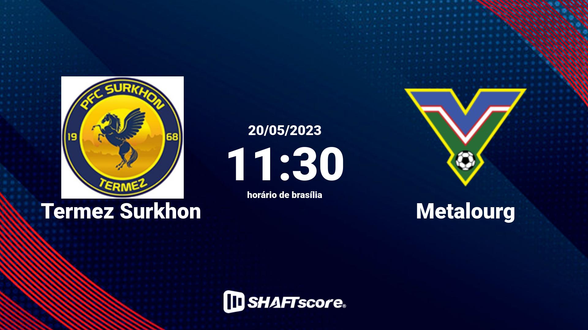 Estatísticas do jogo Termez Surkhon vs Metalourg 20.05 11:30