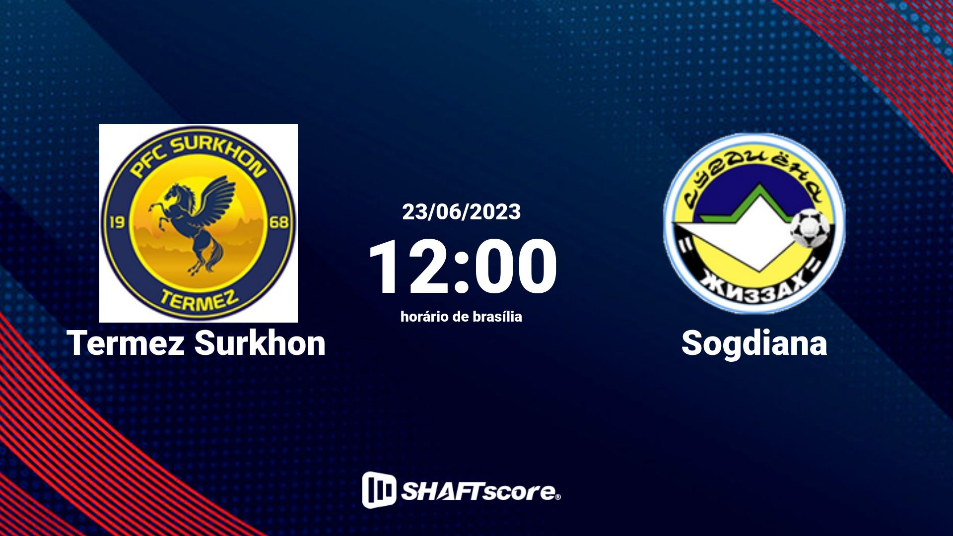 Estatísticas do jogo Termez Surkhon vs Sogdiana 23.06 12:00