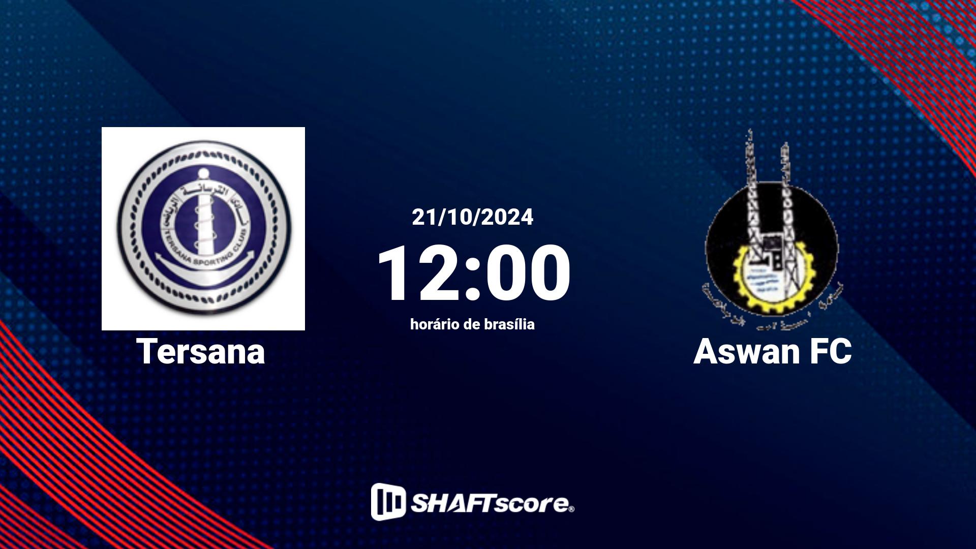 Estatísticas do jogo Tersana vs Aswan FC 21.10 12:00