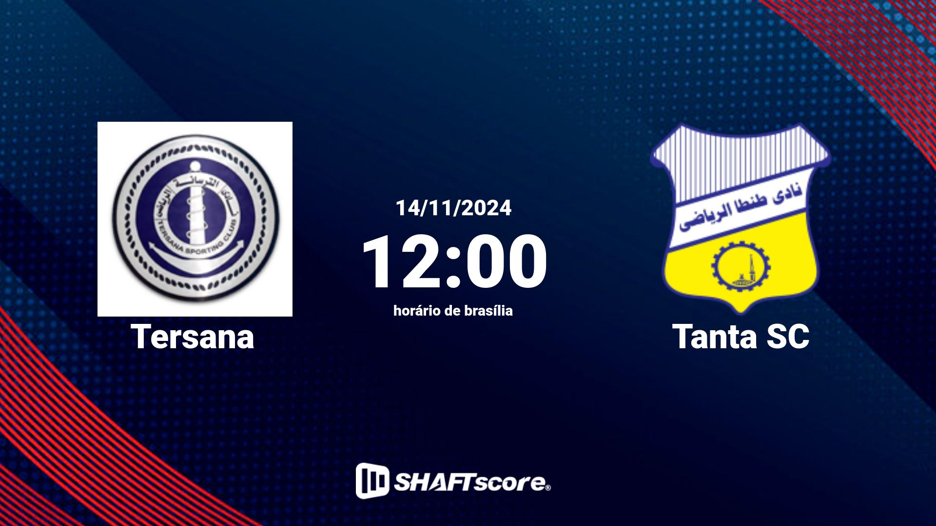 Estatísticas do jogo Tersana vs Tanta SC 14.11 12:00