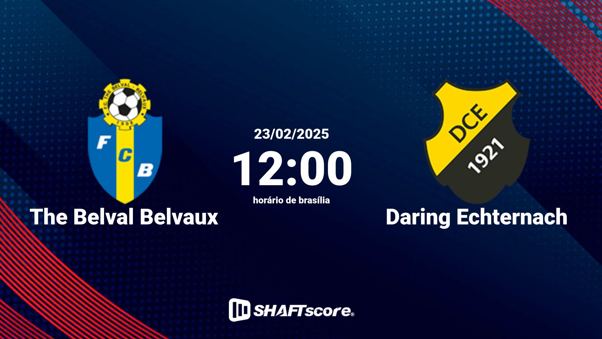 Estatísticas do jogo The Belval Belvaux vs Daring Echternach 23.02 12:00