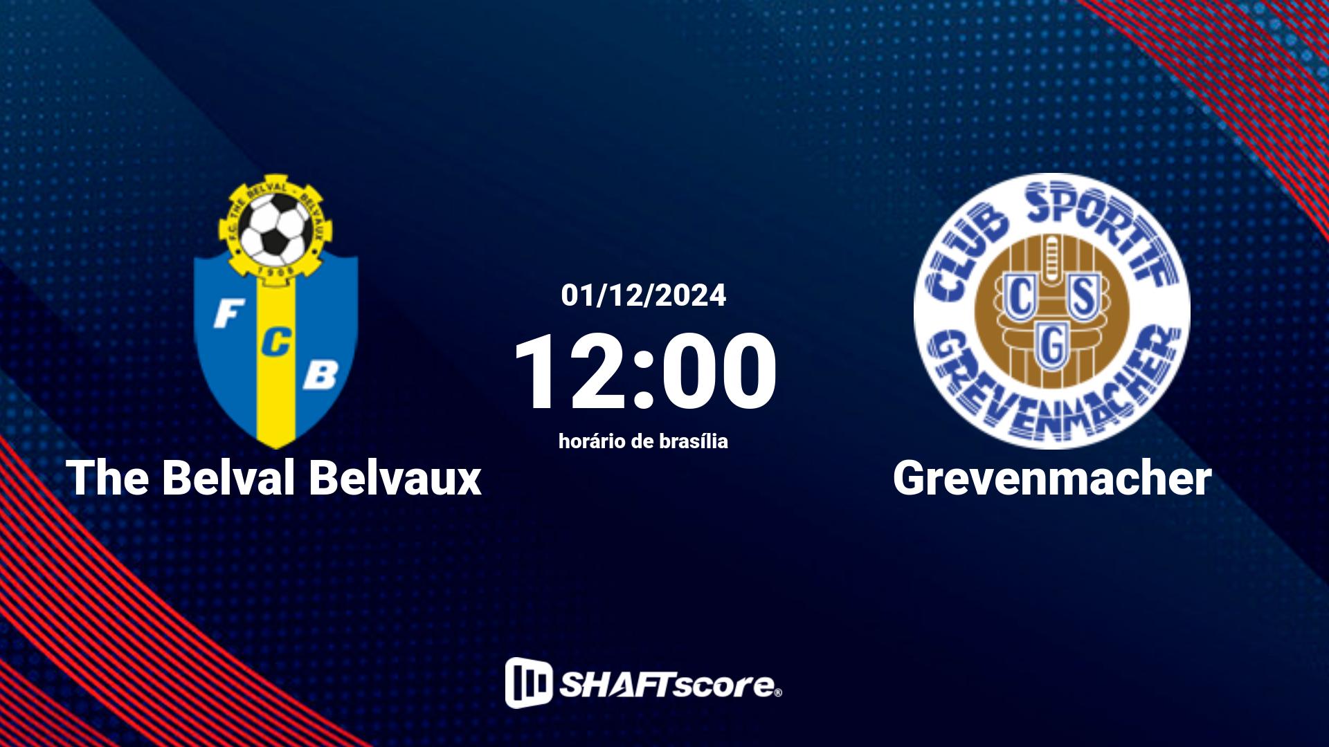 Estatísticas do jogo The Belval Belvaux vs Grevenmacher 01.12 12:00