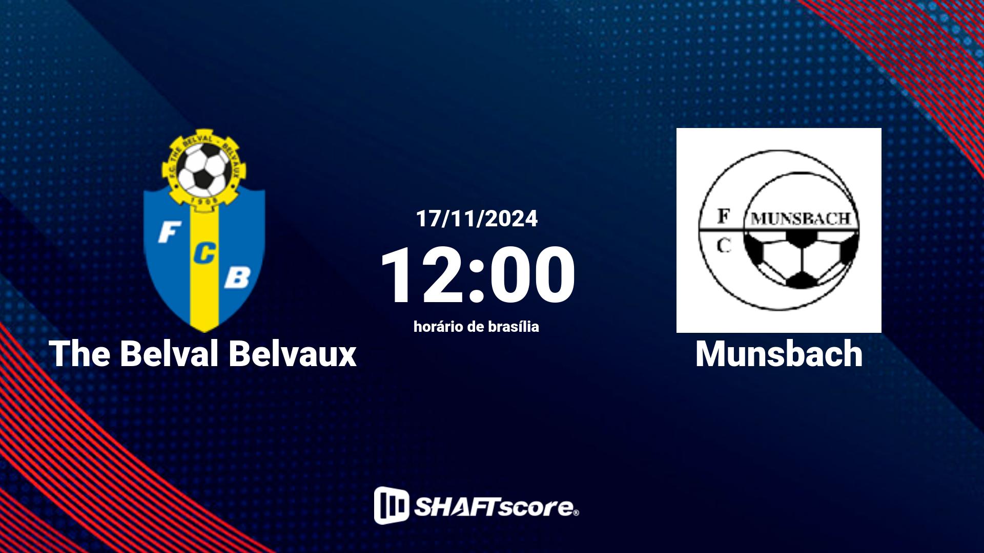 Estatísticas do jogo The Belval Belvaux vs Munsbach 17.11 12:00