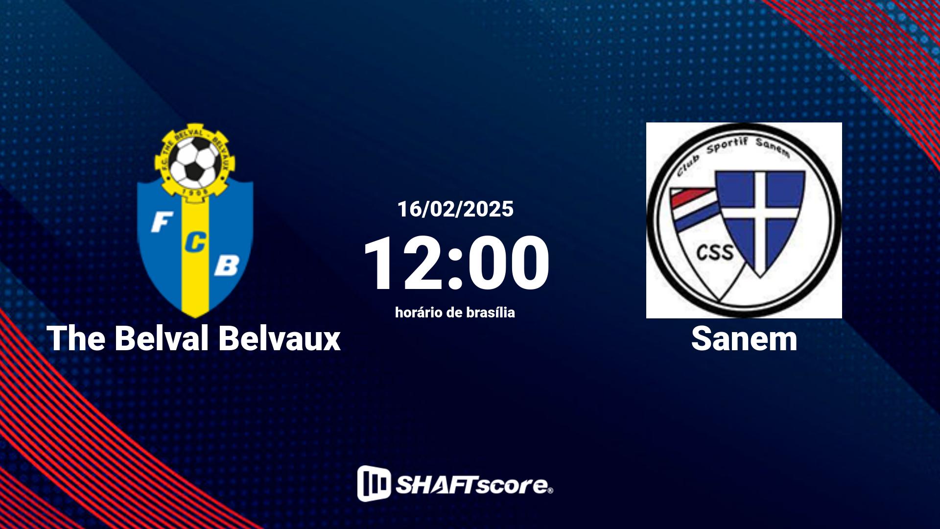 Estatísticas do jogo The Belval Belvaux vs Sanem 16.02 12:00