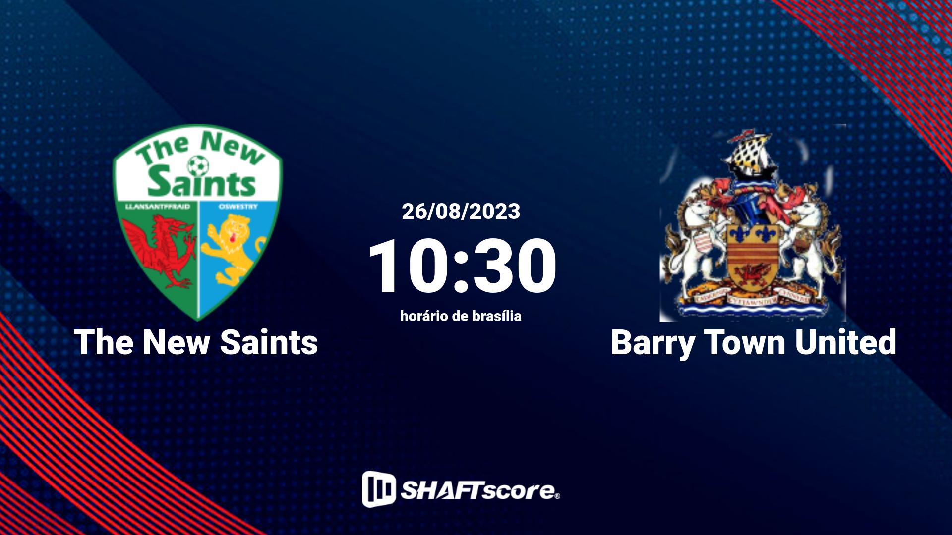 Estatísticas do jogo The New Saints vs Barry Town United 26.08 10:30