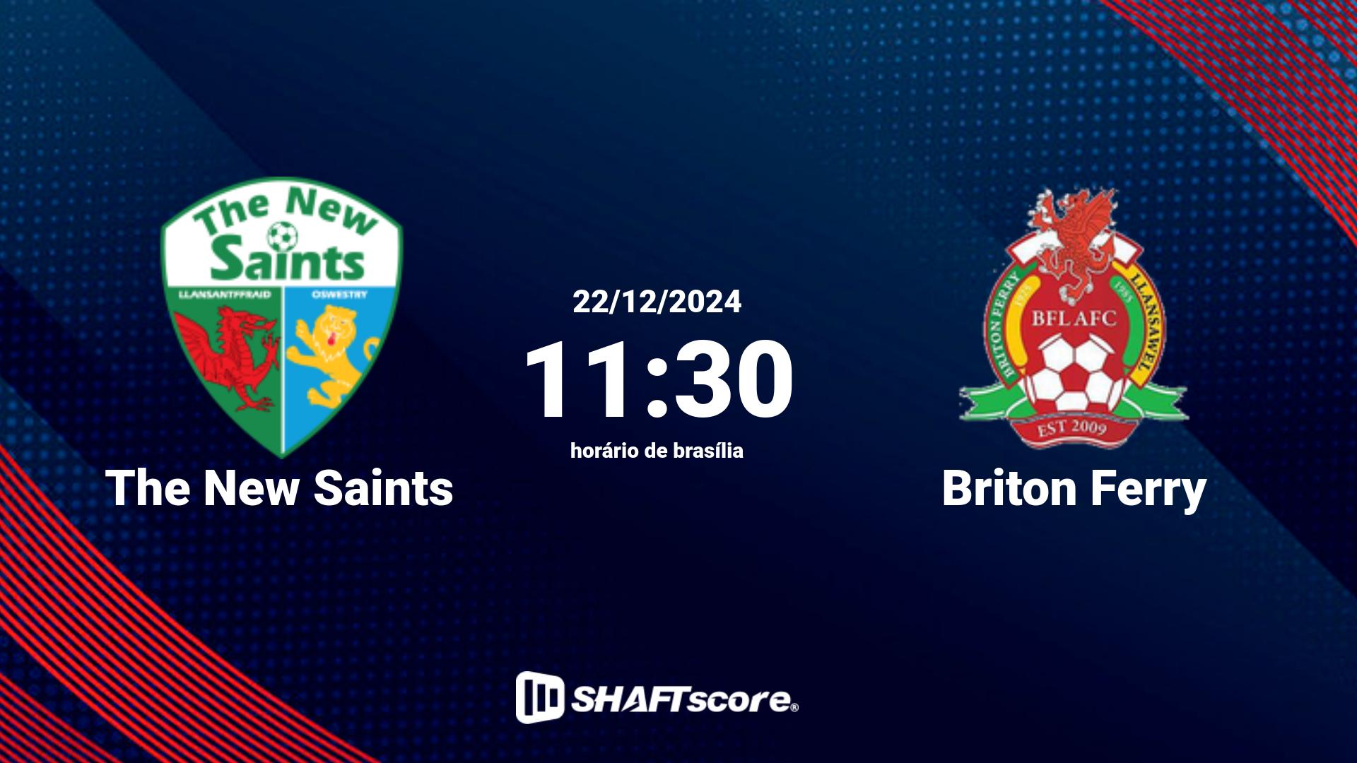 Estatísticas do jogo The New Saints vs Briton Ferry 22.12 11:30