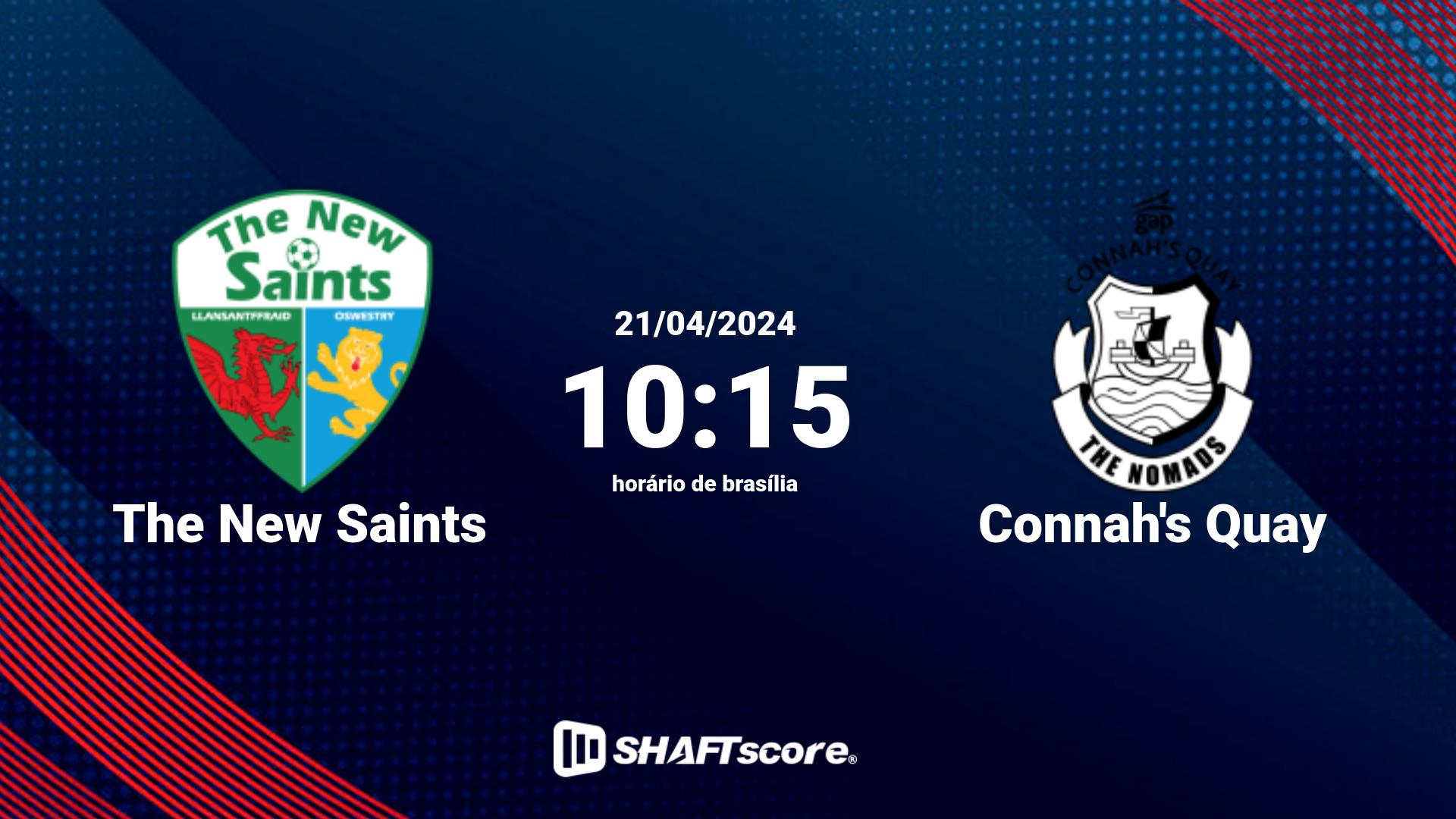 Estatísticas do jogo The New Saints vs Connah's Quay 21.04 10:15