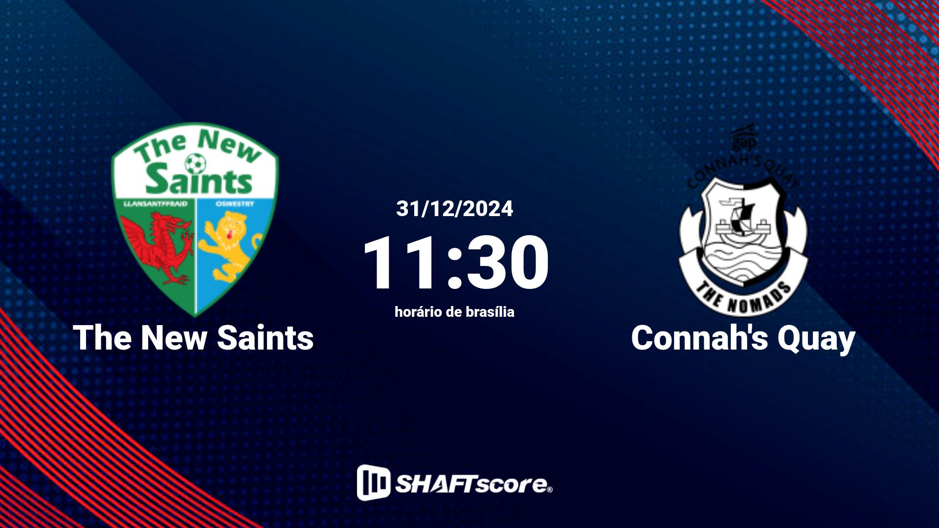 Estatísticas do jogo The New Saints vs Connah's Quay 31.12 11:30