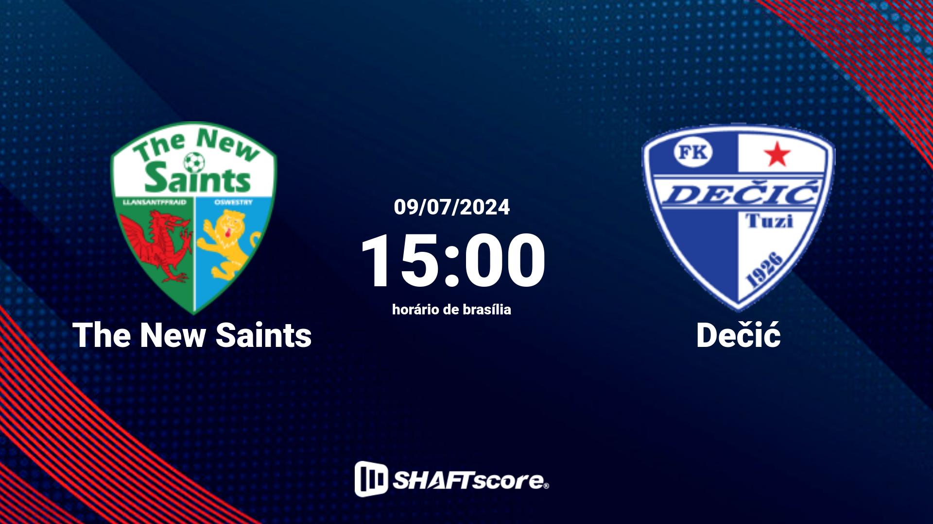 Estatísticas do jogo The New Saints vs Dečić 09.07 15:00