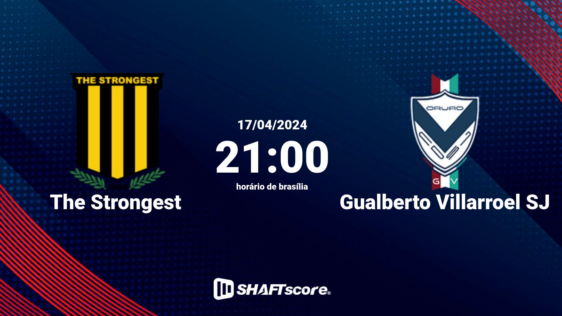 Estatísticas do jogo The Strongest vs Gualberto Villarroel SJ 17.04 21:00
