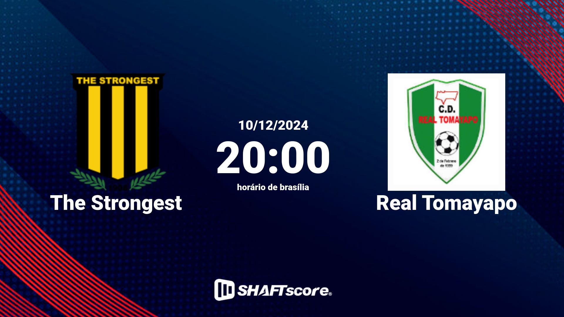 Estatísticas do jogo The Strongest vs Real Tomayapo 10.12 20:00