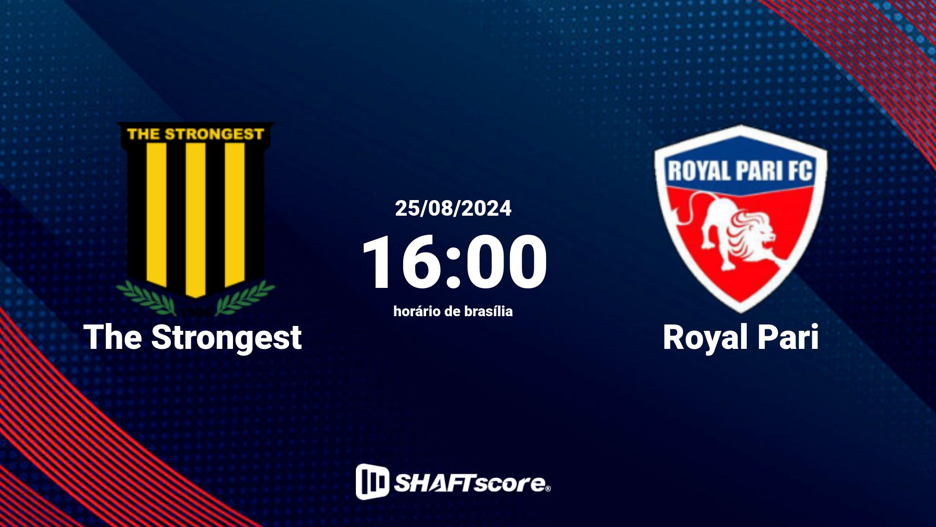 Estatísticas do jogo The Strongest vs Royal Pari 25.08 16:00