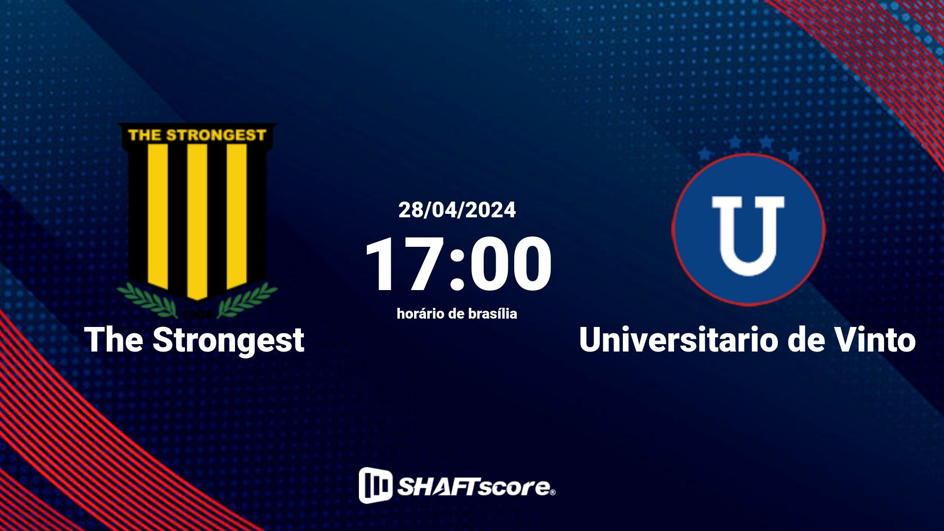 Estatísticas do jogo The Strongest vs Universitario de Vinto 28.04 17:00