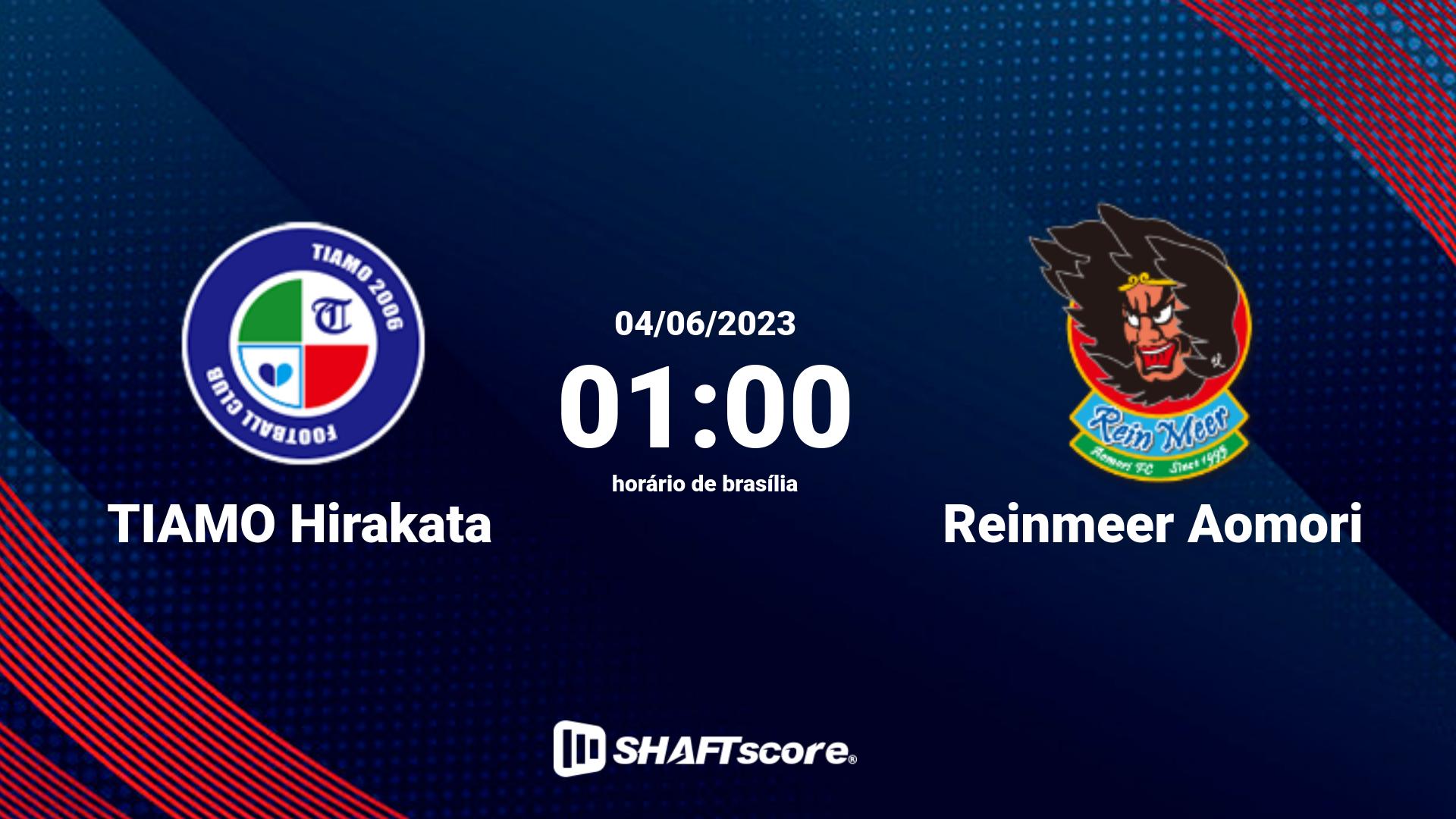 Estatísticas do jogo TIAMO Hirakata vs Reinmeer Aomori 04.06 01:00