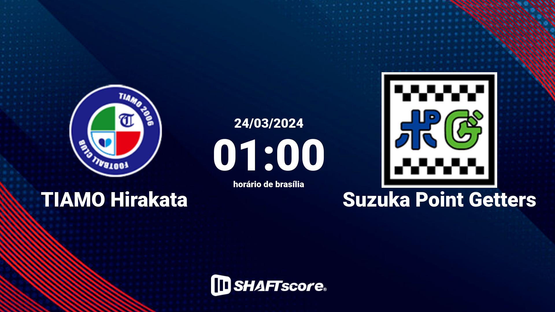 Estatísticas do jogo TIAMO Hirakata vs Suzuka Point Getters 24.03 01:00