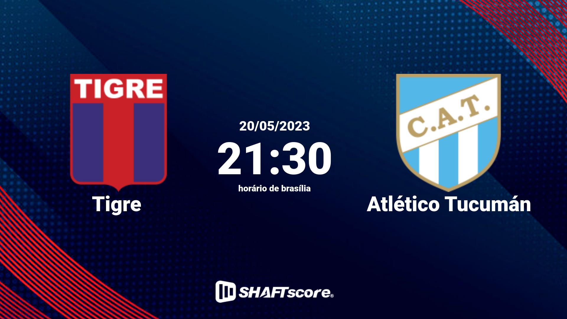 Estatísticas do jogo Tigre vs Atlético Tucumán 20.05 21:30