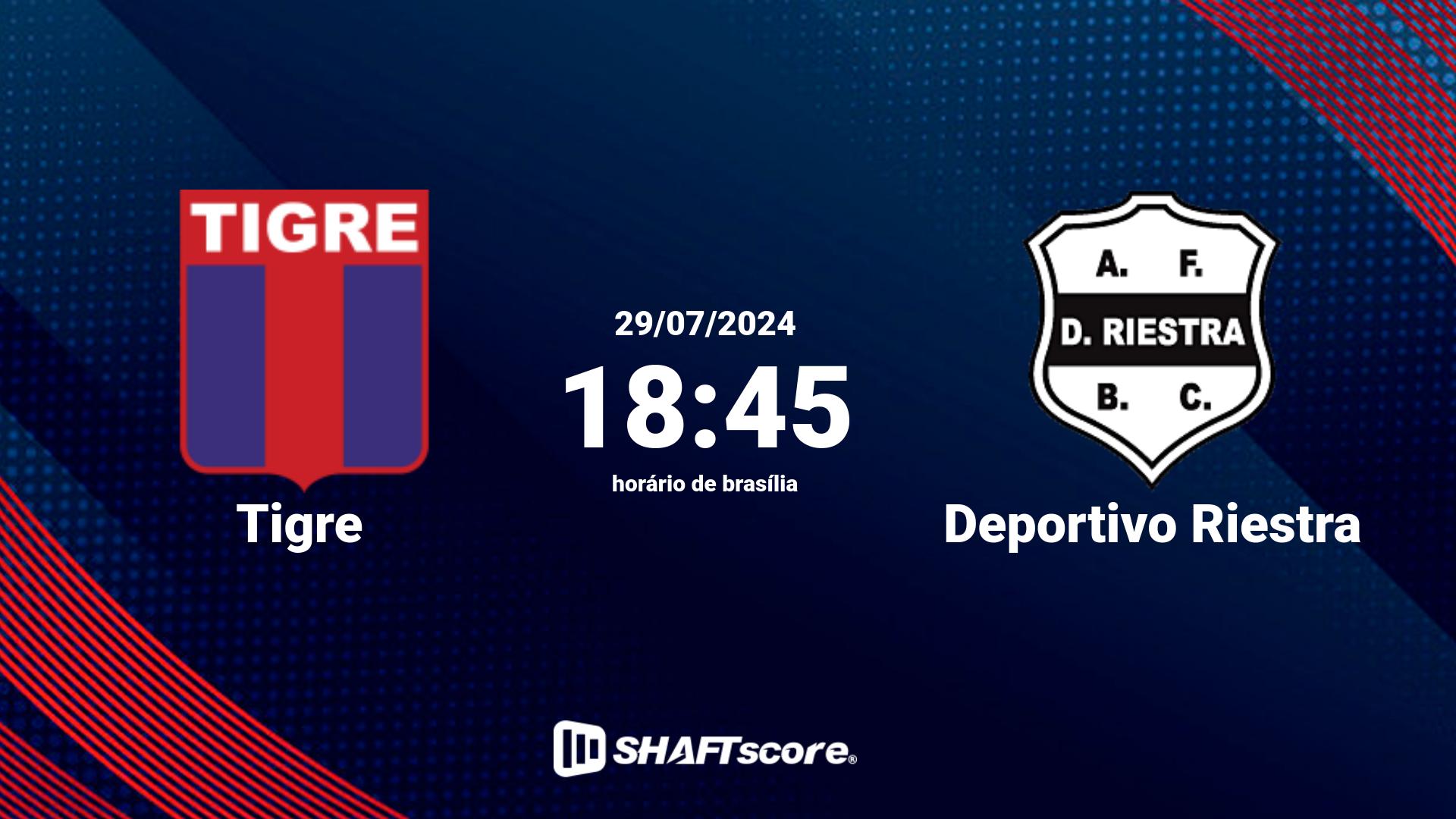 Estatísticas do jogo Tigre vs Deportivo Riestra 29.07 18:45