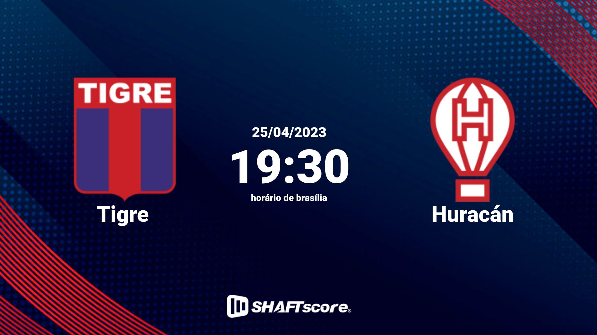 Estatísticas do jogo Tigre vs Huracán 25.04 19:30