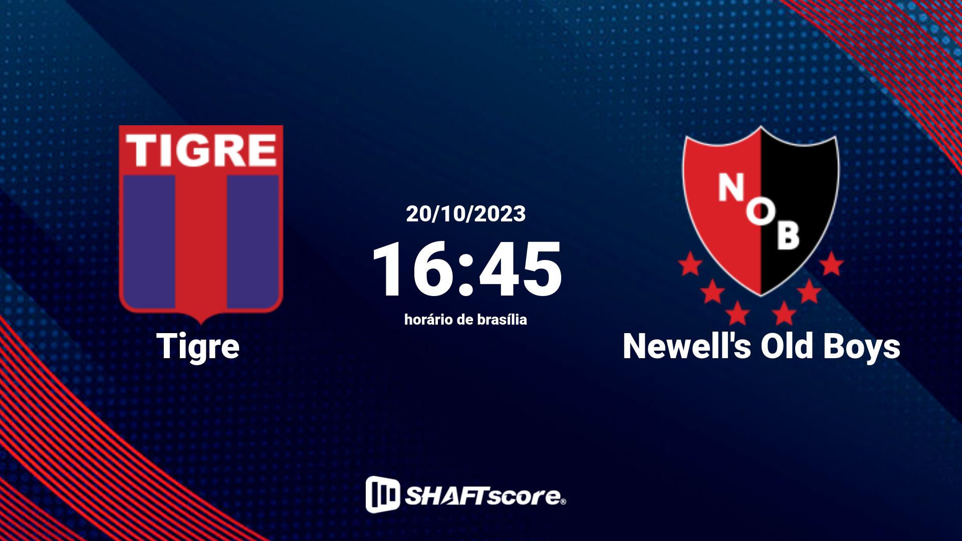 Estatísticas do jogo Tigre vs Newell's Old Boys 20.10 16:45